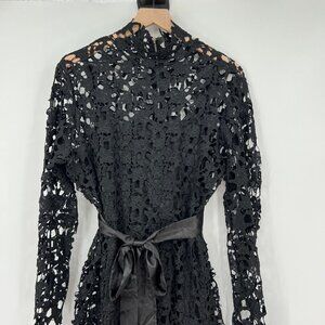 Lace Dress Floor-Length Lace-Up Asymmetrical Maxi Dress Elegant Long Dress Plus